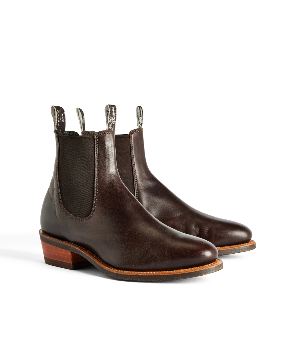 R.M.Williams - Comfort Lady Yearling Boot - Yearling Leather - Raw Edge - Chestnut