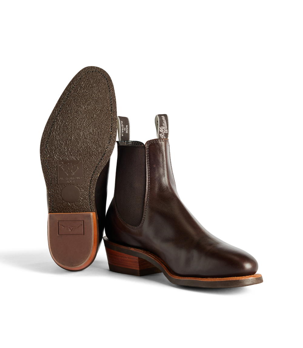 R.M.Williams - Comfort Lady Yearling Boot - Yearling Leather - Raw Edge - Chestnut