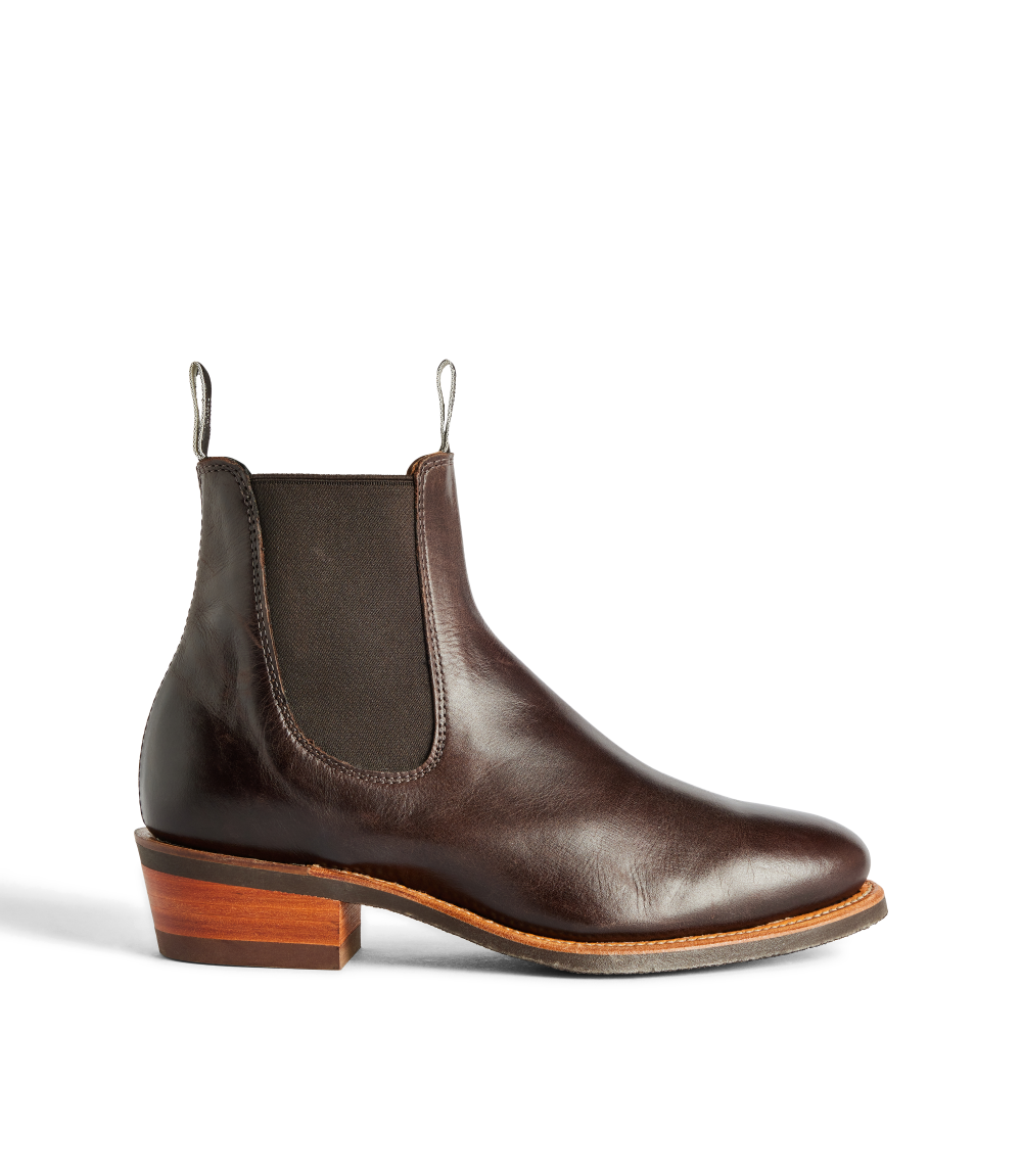 R.M.Williams - Comfort Lady Yearling Boot - Yearling Leather - Raw Edge - Chestnut