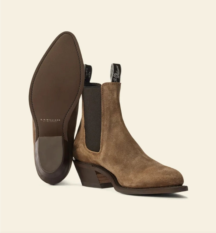 R.M.Williams - Edna Boot – Almond Waxed Suede