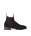 R.M.Williams - Heritage Craftsman Boot - Collector's Edition - Suede Dark - Navy - H Fit side view showcasing premium suede design.