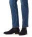 R.M.Williams - Heritage Craftsman Boot - Collector's Edition - Suede Dark - Navy - H Fit worn with denim. Elegant footwear detail.