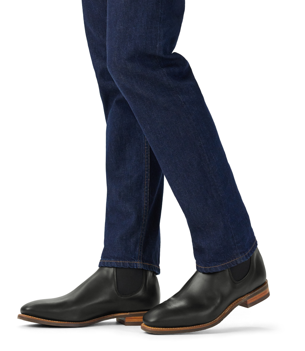 R.M.Williams - Comfort Craftsman Boot - Yearling Leather - Raw Edge - Black - H Fit