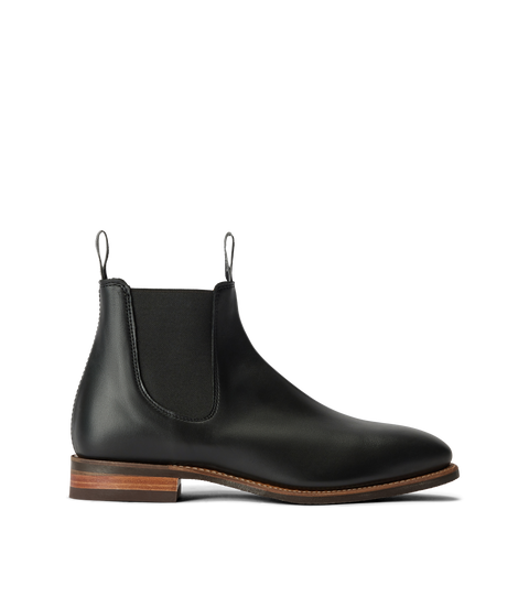 R.M.Williams - Comfort Craftsman Boot - Yearling Leather - Raw Edge - Black - H Fit