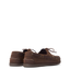 R.M.Williams - Islet Moccasin Boat Shoe - Bark viewed from the back, showcasing premium leather and traditional moccasin design.
