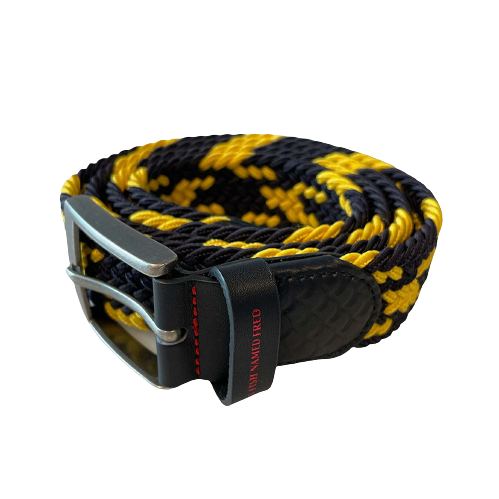 A Fish Named Fred - Braided Stretch Belt - Blue & Yellow