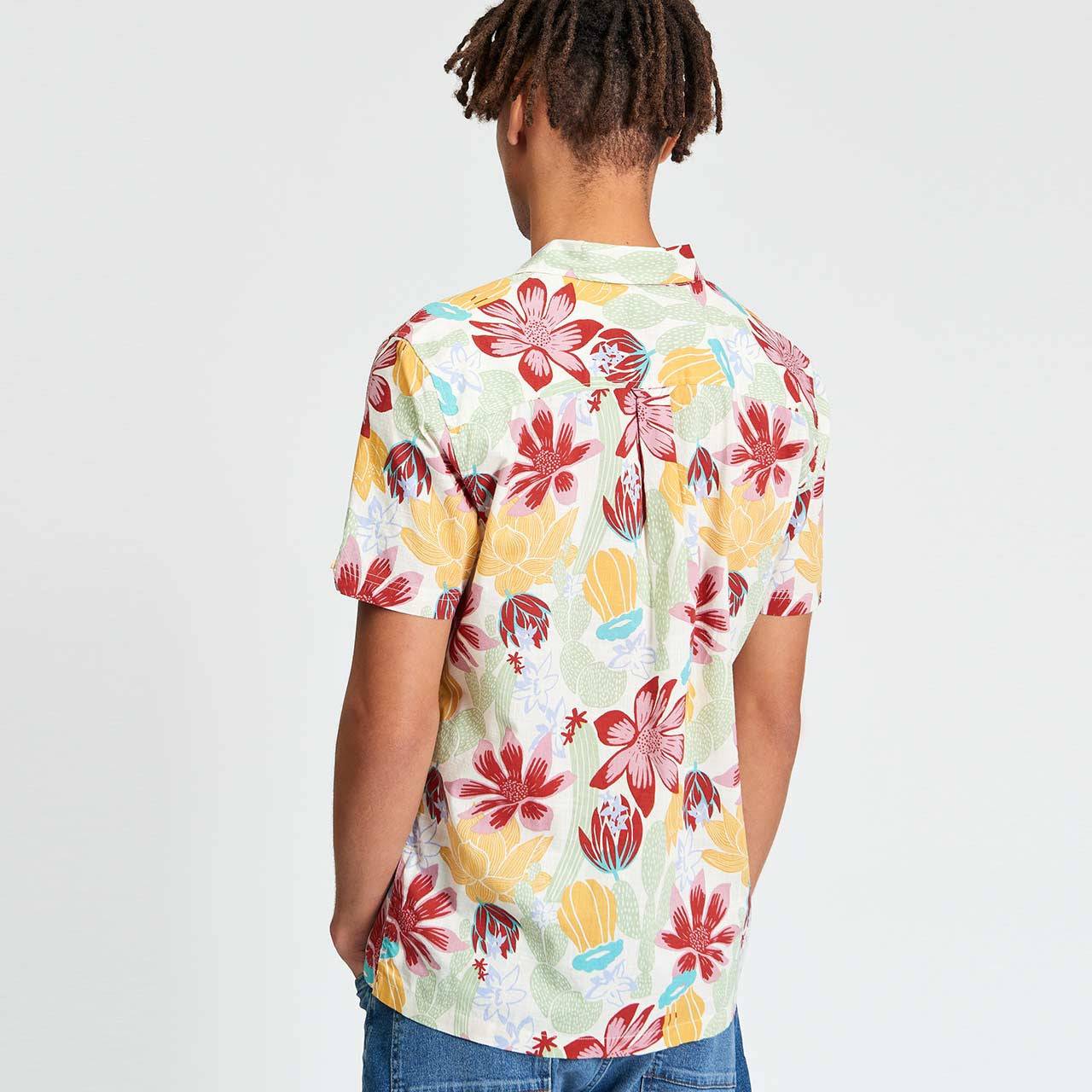 Ben Sherman - Cactus Print Shirt - Ivory/Multi