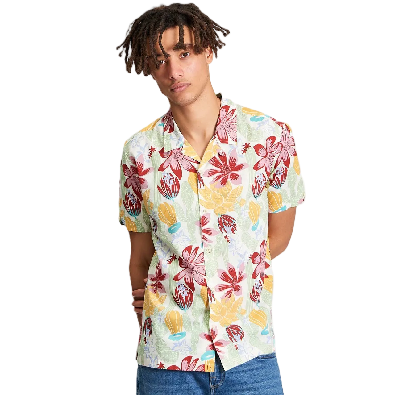 Ben Sherman - Cactus Print Shirt - Ivory/Multi
