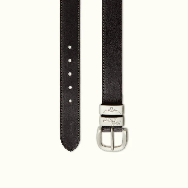 R.M.Williams - Drover Belt - Antique Brass Hardware - Chocolate