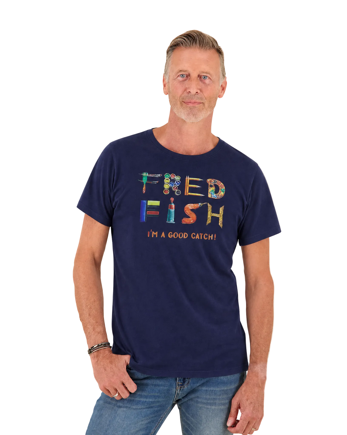 A Fish Named Fred - Fred Fish T-Shirt - Navy
