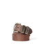 R.M.Williams - Drover Belt - Antique Nickel Hardware - Bark, featuring vintage-inspired hardware and crafted from quality leather.