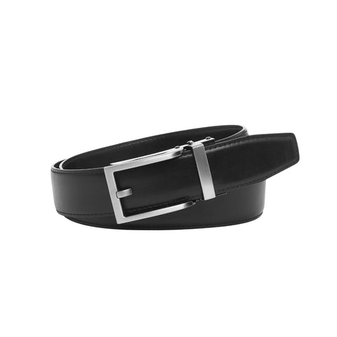 Buckle - Adjustable Leather Belt - Hamilton - Black