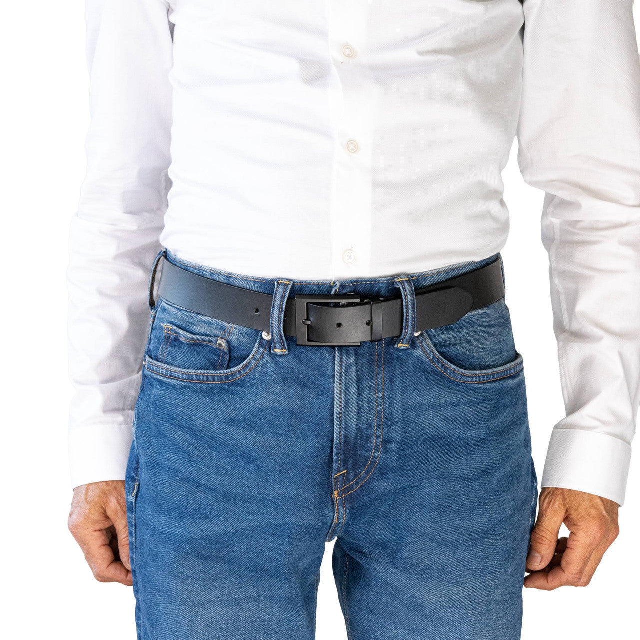 Buckle - Sierra - Full Grain Buffalo Belt - Black