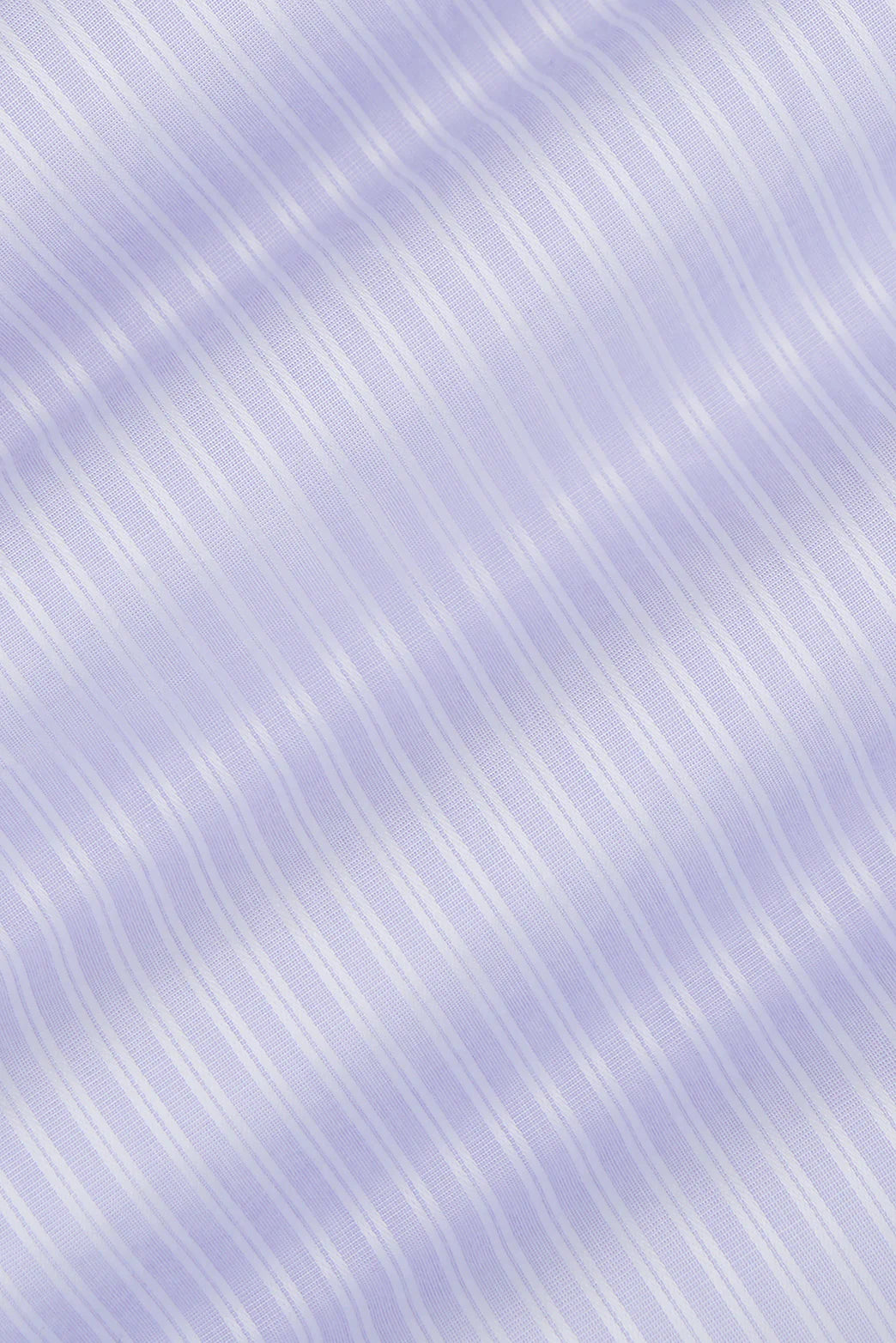 M.J. Bale - Beecher Shirt - Lilac - MULTIBUY fabric detail showcasing a double-stripe pattern in premium 60’s compact poplin.
