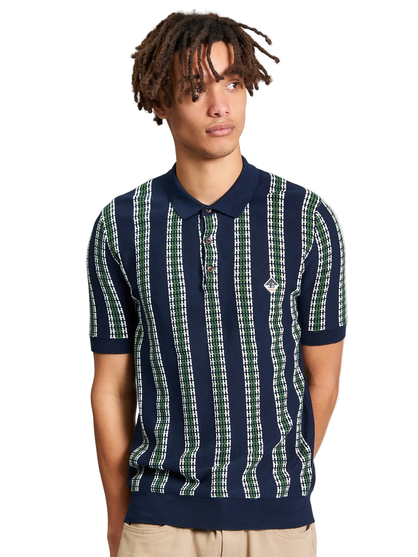Ben Sherman - Candy Stripe Polo - Dark Navy