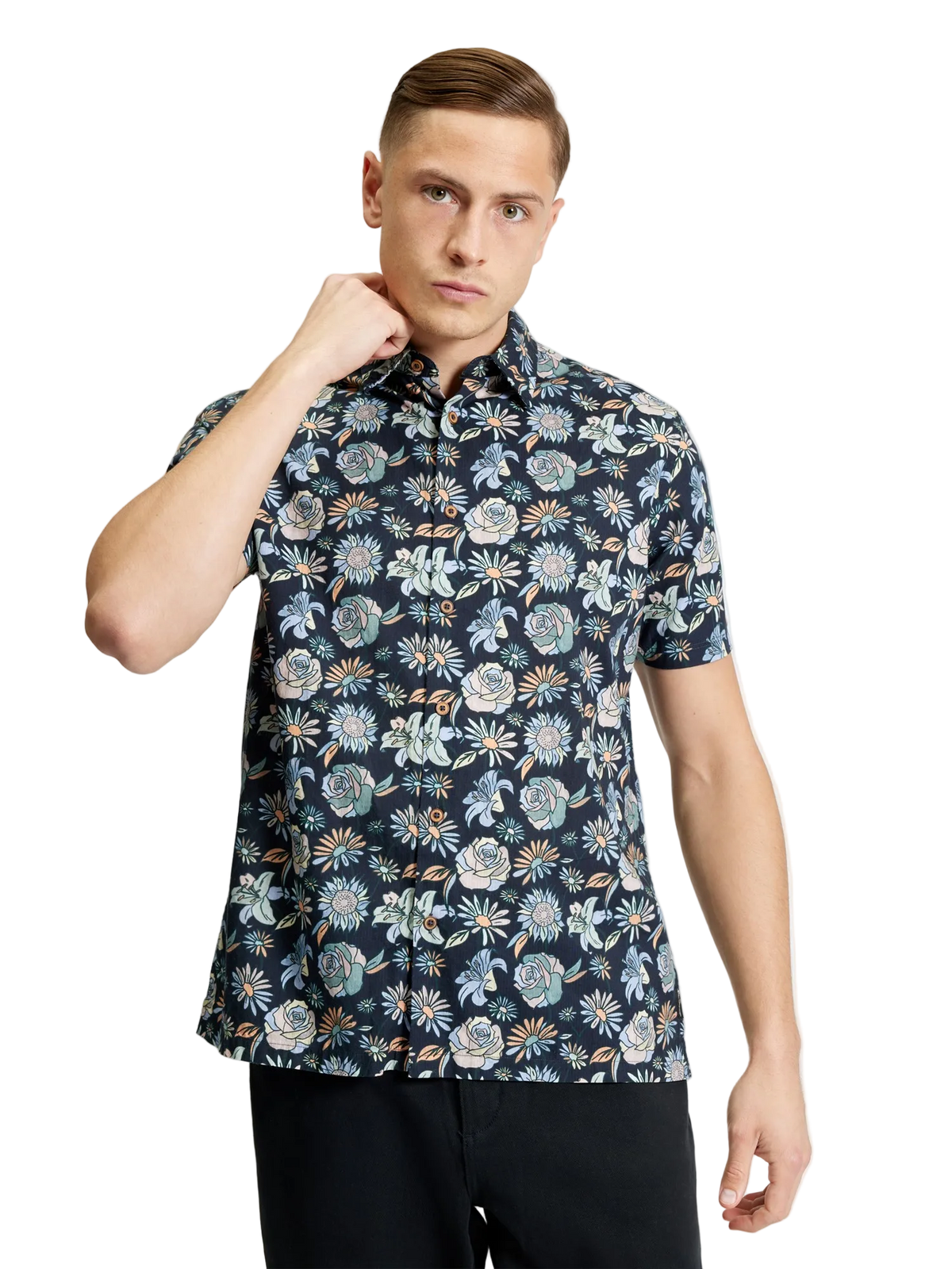 Ben Sherman - Floral Print Shirt - Black