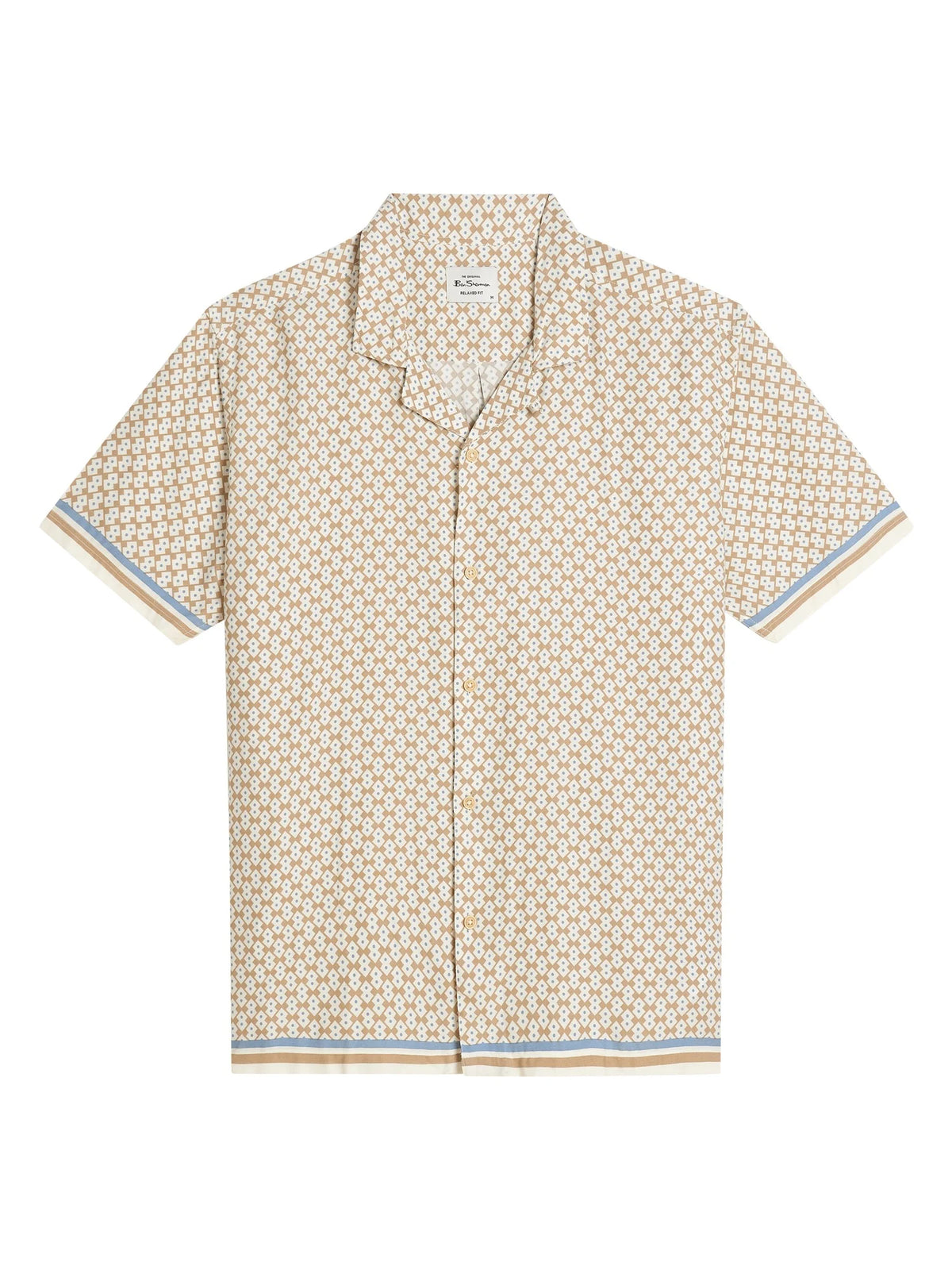 Ben Sherman - Geo Border Print Shirt - Sand