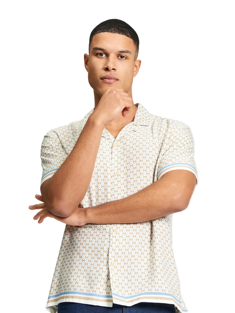Ben Sherman - Geo Border Print Shirt - Sand