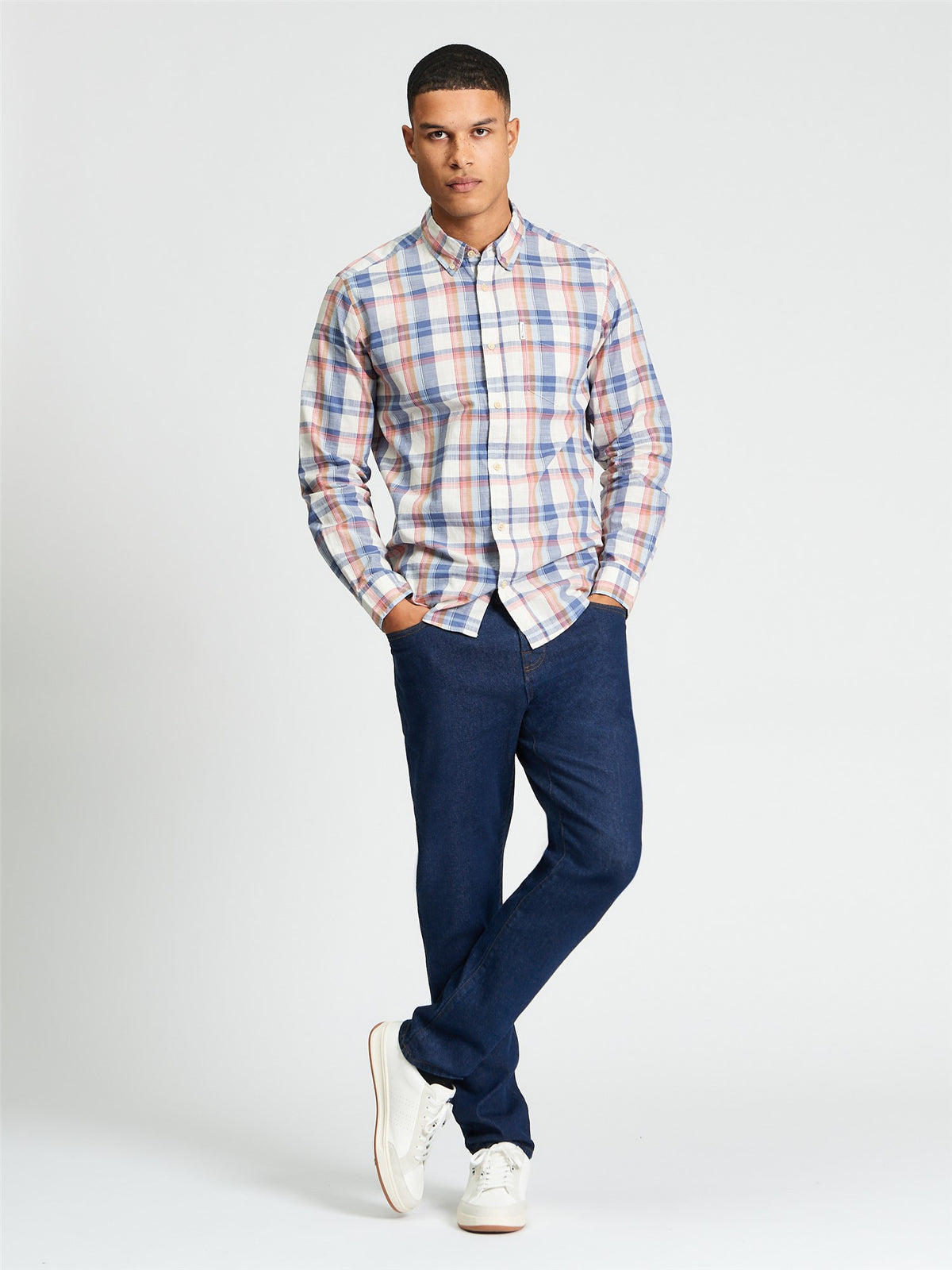 Ben Sherman - Irregular Check Shirt - Oyster White