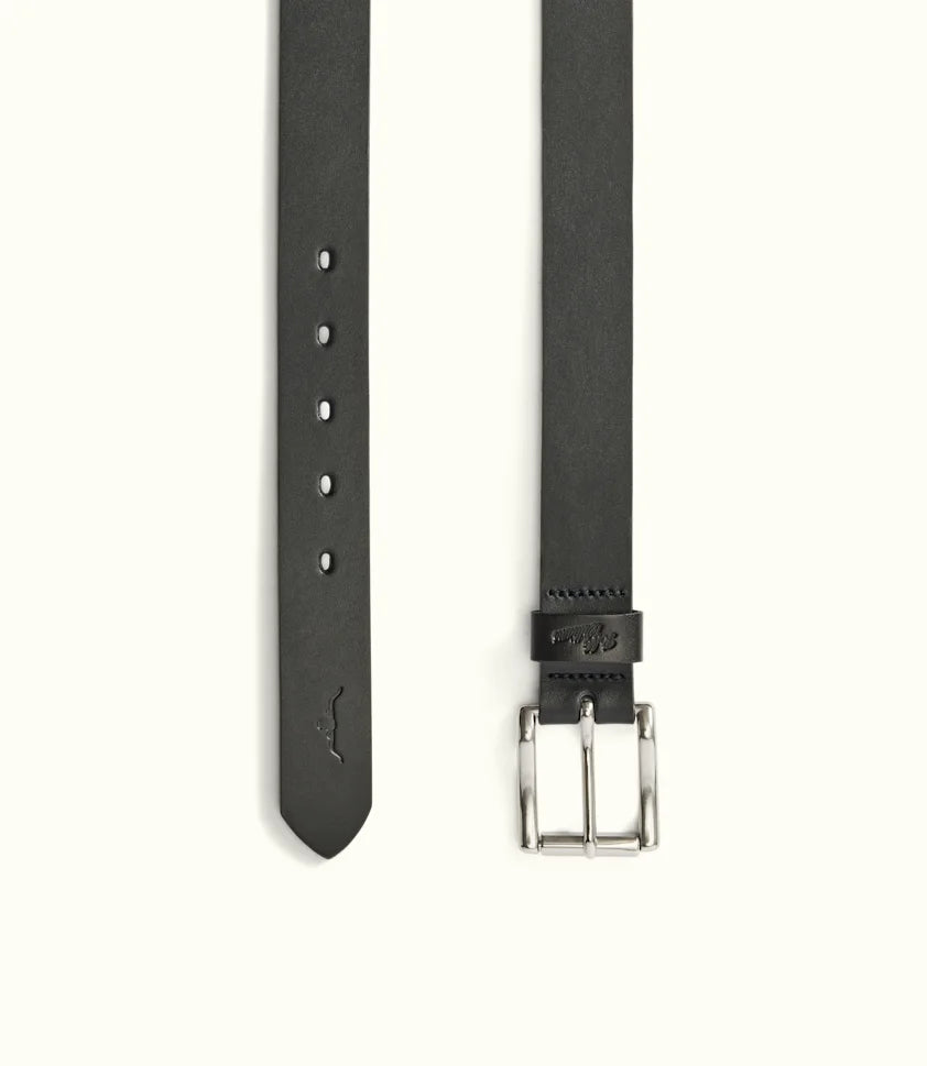 R.M.Williams - Berwick Belt - Nickel Roller Hardware - Black