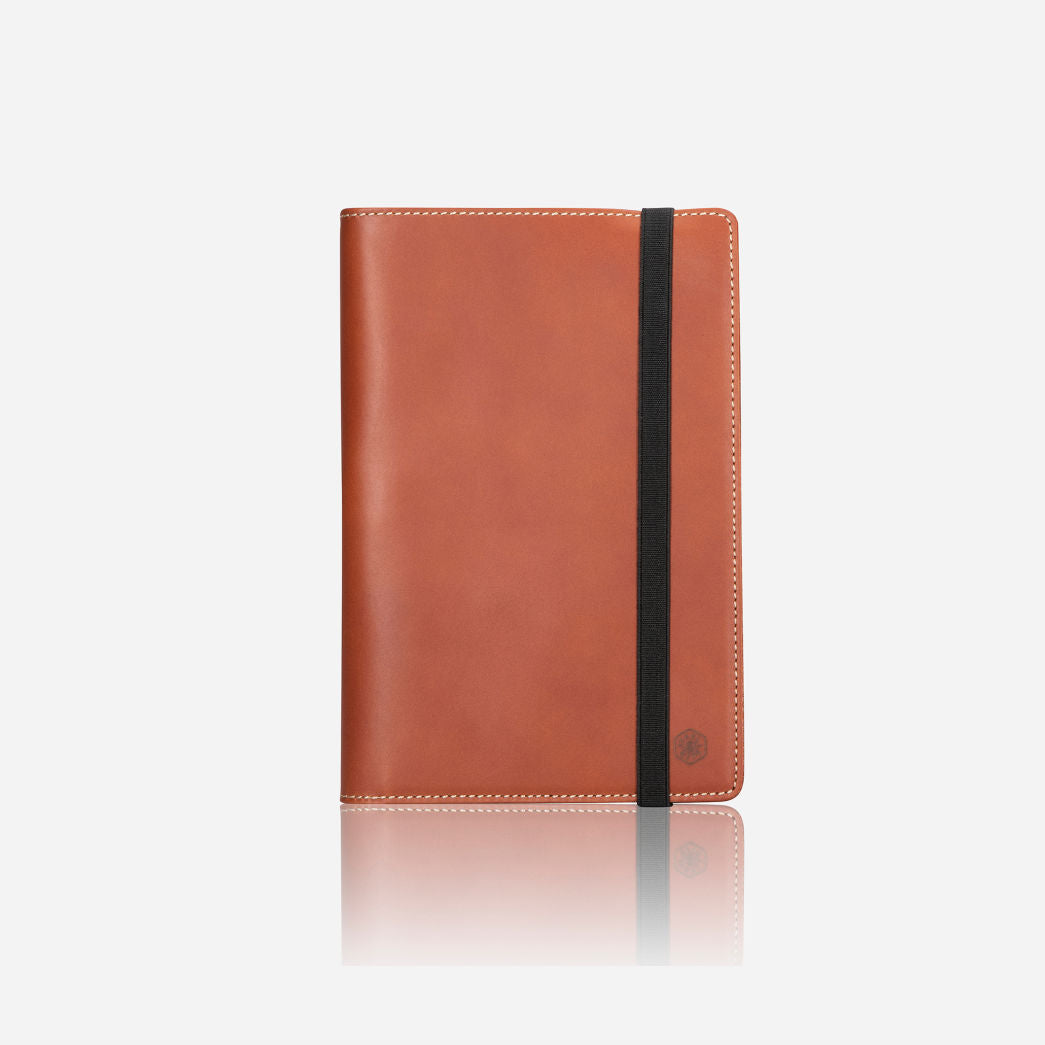Jekyll and Hide - Leather A5 Notebook Cover - Tan | Mocha | Black | Lollipop - premium brown leather notebook.