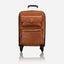 Jekyll and Hide - 4 Wheel Cabin Trolley 50cm - Colt - OVERSIZE PARCEL in brown leather with wheels and handles.