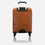 Jekyll and Hide - 4 Wheel Cabin Trolley 50cm - Colt - OVERSIZE PARCEL in stylish brown leather finish.