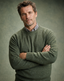 Ansett Clothing - Lambswool Crew Neck Jumper - Thyme Green