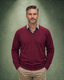 Ansett Clothing - Superwash V Neck Wool Jumper - Burgundy