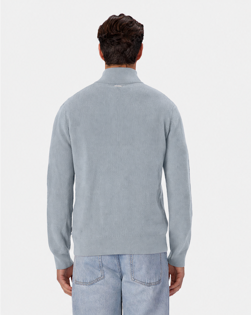 Industrie - The New England Zip Neck Knit - Mineral
