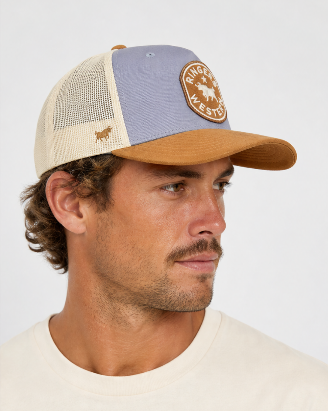 Ringers Western - Outback Hide Roadhouse Trucker Cap - Black/Dusty Blue