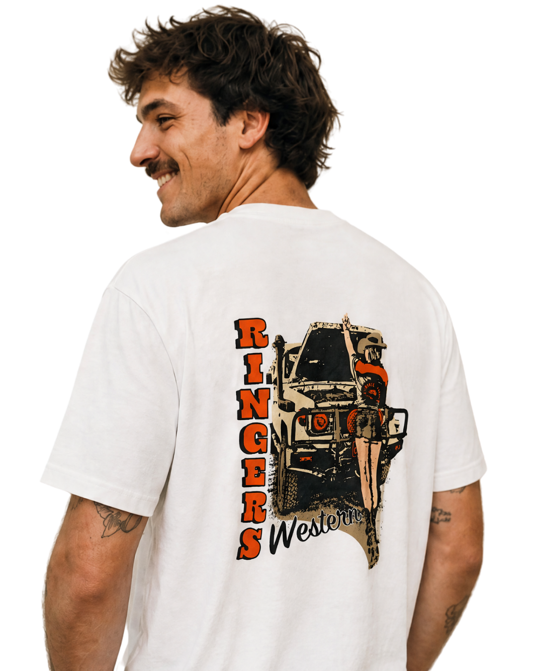 Ringers Western - Side Chick T-Shirt - White