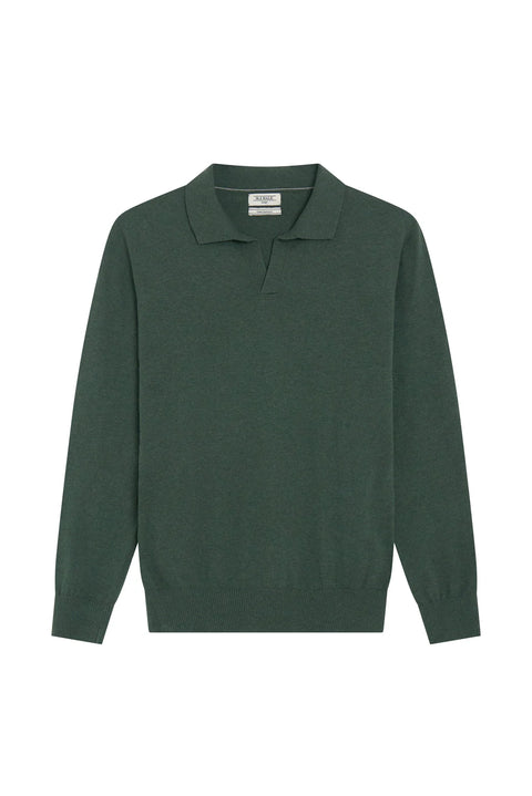 M.J. Bale - Carter Long Sleeve Polo - Mid Green