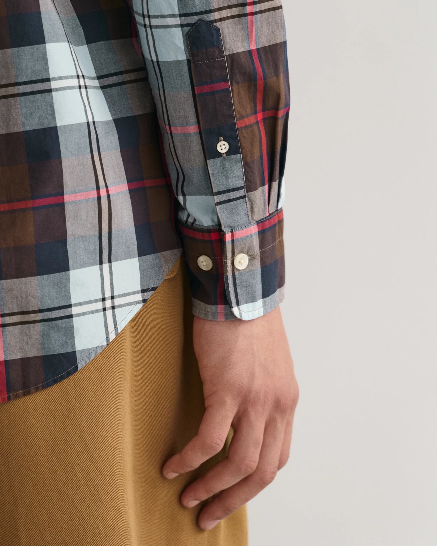 GANT - Poplin Shirt - Check - Rich Brown