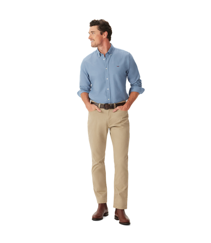 R.M.Williams - Clapton Oxford Shirt - Big & Tall Sizes - Sky