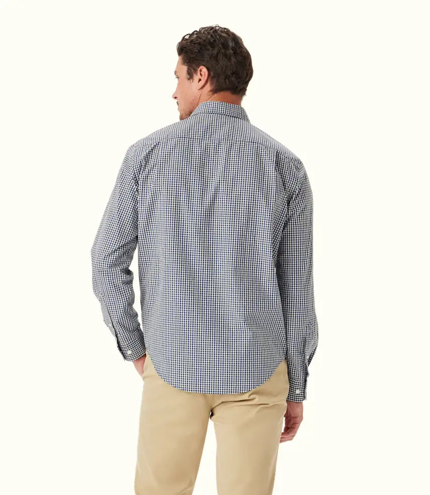 R.M.Williams - Classic Poplin Shirt - Check - Navy & Charcoal