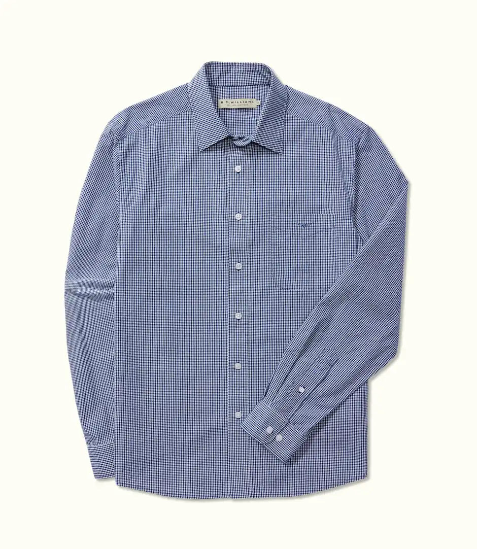 R.M.Williams - Classic Shirt - Check - Navy/White