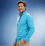 Colour & Sons - Cotton Zip Neck Sweater - Ocean