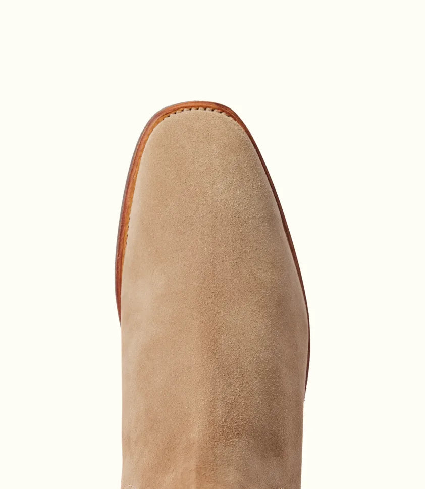 R.M.Williams - Comfort Craftsman - Suede - Raw Edge - Wood Ash - H Fit - Chisel toe and premium suede detail.