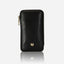 Jekyll and Hide - Mobile Phone Pouch With Strap - Black | Tan | Multiple Colours, sleek black leather pouch.