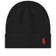 Ralph Lauren Pony Player Cotton Beanie - Black