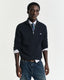 GANT - Cotton Cable Knit Half Zip Jumper - Evening Blue