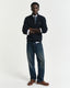 GANT - Cotton Cable Knit Half Zip Jumper - Evening Blue
