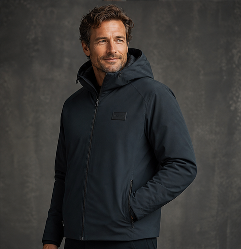 Daniel Hechter - Chaud Graphene Heat Jacket with Hood - Black