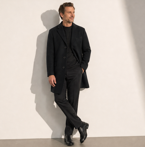 Daniel Hechter - Ducati Wool Blend Overcoat - Black