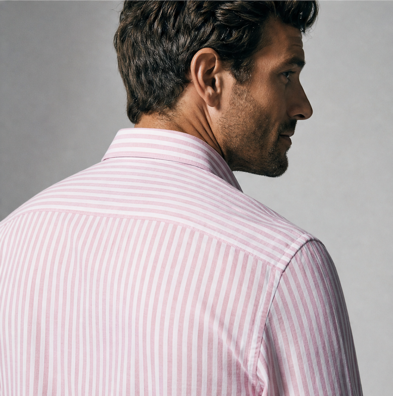 Daniel Hechter - Sel Cotton Shirt - Stripe - Pink & White