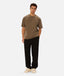 Industrie - The Del Sur Tee - Bark - MULTIBUY worn by model, showcasing oversized fit and relaxed style.