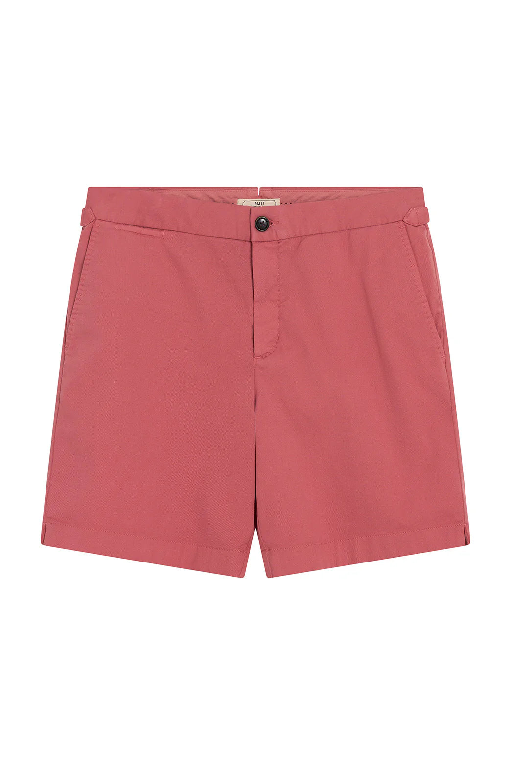 M.J. Bale - Farrelly Side Tab Short- Red in a stylish cotton blend fabric, designed with side tabs and pockets.