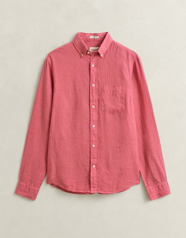 GANT - Garment Dyed Linen Shirt - Rose