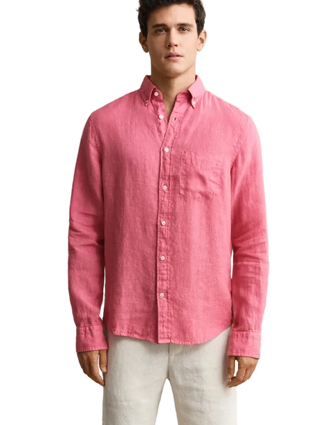 GANT - Garment Dyed Linen Shirt - Rose